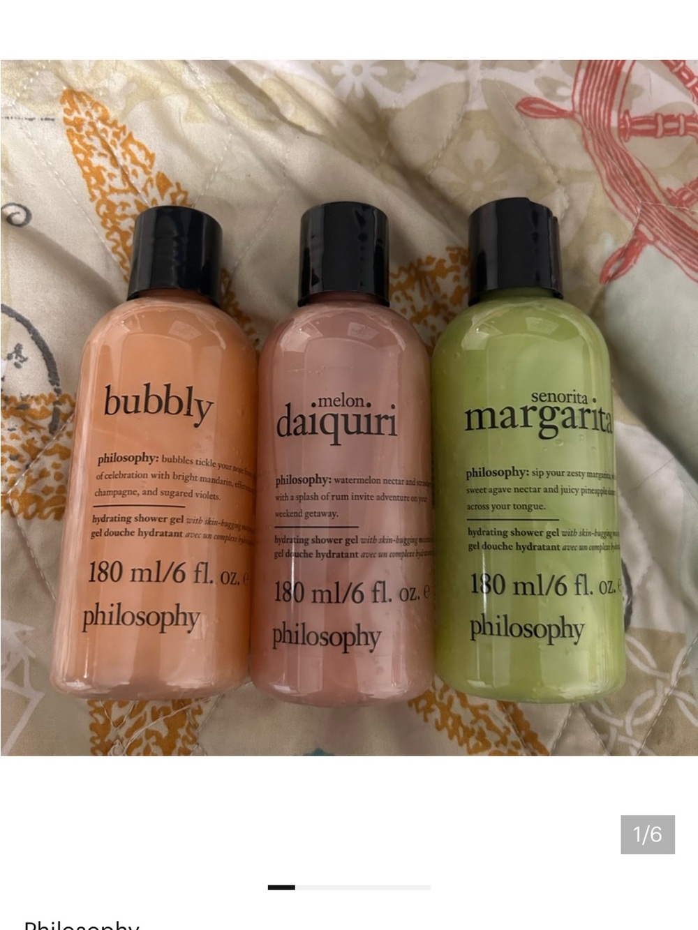 Philosophy Bubbly, Melon Daiquiri and Señorita Margarita Body Wash Trio